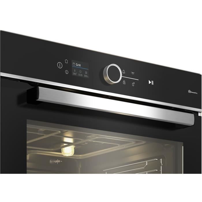 Four encastrable multifonction - Pyrolyse - BEKO - BBIM13500XPSW - Inox / Noir - Porte froide - 59,4 x 56,7 x 59,5 cm