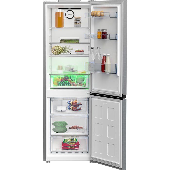 Réfrigérateur combiné - BEKO Série bPro500 - B5RCNE365HXB - 2 portes - 316 L - Classe D - 59,5 x 66,3 x 186,5 cm - Métal brossé