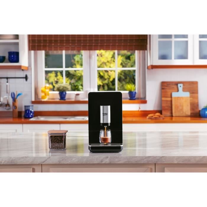 Machine expresso automatique - BEKO - CEG3194B - 1350 W - Carafe a lait - Noir