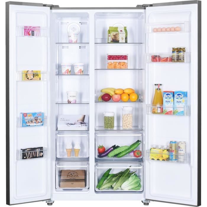 Réfrigérateur Américain - BEKO - GNO5323XPN - 532 L - Froid ventilé - Ecran sur la poignée - Classe D -  177x91x67 - Inox