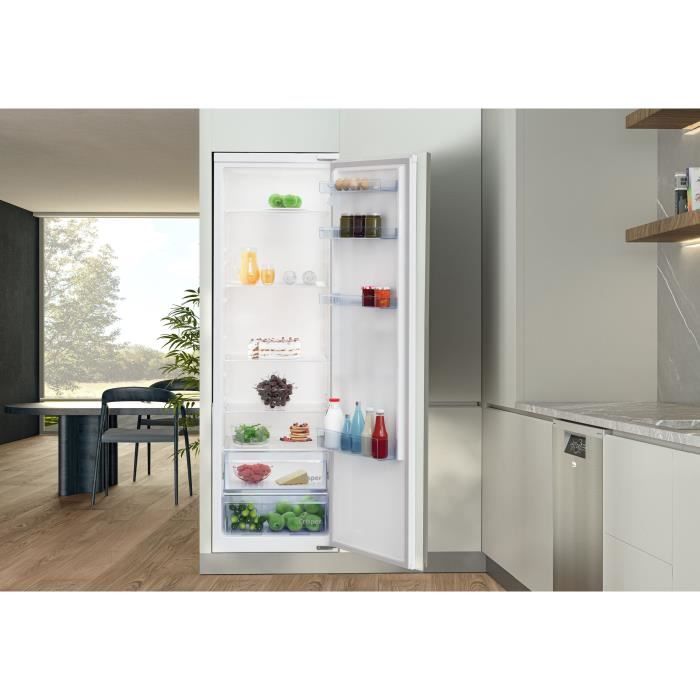 Réfrigérateur monoporte intégrable BEKO BSSA315K4SN - 309L - Blanc