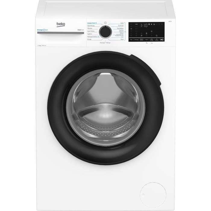 Lave-linge hublot BEKO BM3WFU410211B - 10 kg - Induction - 60 cm - 1200 trs/min - Blanc