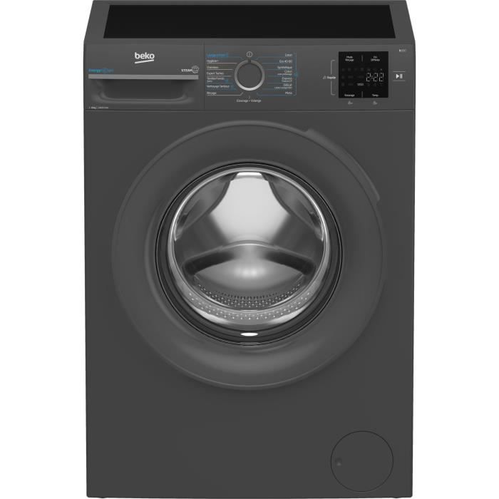 Lave-linge hublot BEKO BM0WU3922FB - 9 kg - Induction - L60cm - 1200 trs/min - Classe A - Noir