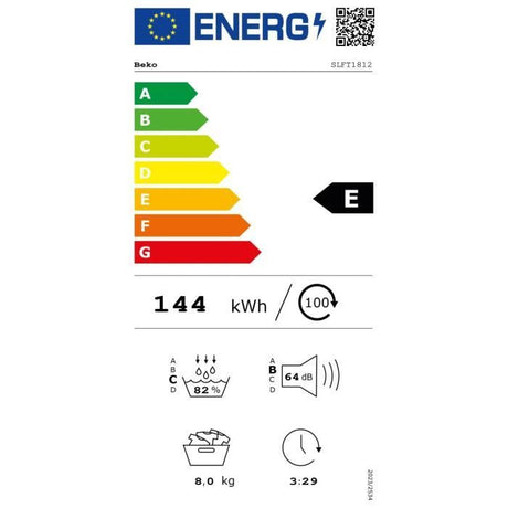 Seche-linge pompe a chaleur BEKO b300 Eco sense SLFT1812 - 8 kg - L60cm - Blanc