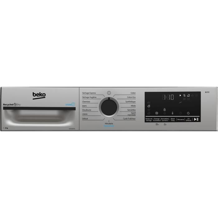 Seche-linge pompe a chaleur BEKO D3H28E93S Eco Sense - 8 kg - L60cm - Silver