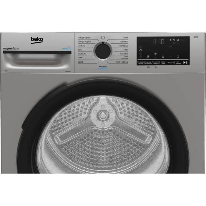 Seche-linge pompe a chaleur BEKO D3H28E93S Eco Sense - 8 kg - L60cm - Silver