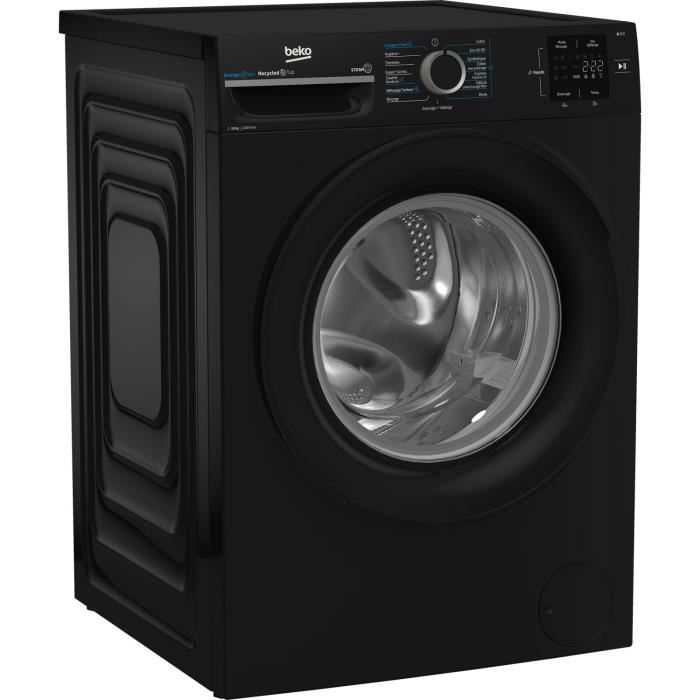 Lave-linge hublot BEKO BM0WT31021FB - 10 kg - 1200 trs/min - Classe A - Noir