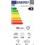 Lave-linge hublot BEKO BM0WT31021FB - 10 kg - 1200 trs/min - Classe A - Noir