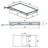 Table de cuisson BEKO HDMC32400TX - 2 foyers vitrocéramique - Commandes tactiles - Noir - Minuterie intégrée