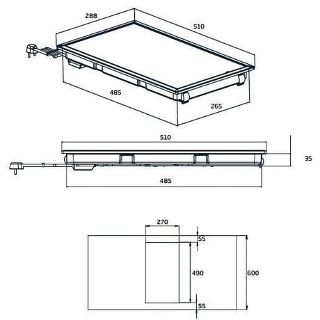 Table de cuisson BEKO HDMC32400TX - 2 foyers vitrocéramique - Commandes tactiles - Noir - Minuterie intégrée