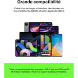 Câble tressé - BELKIN - USB-C vers USB-A - 0,15 m - Blanc