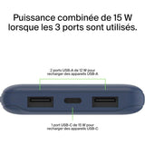 Batterie externe - BELKIN - 10 000 mAh - Bleu