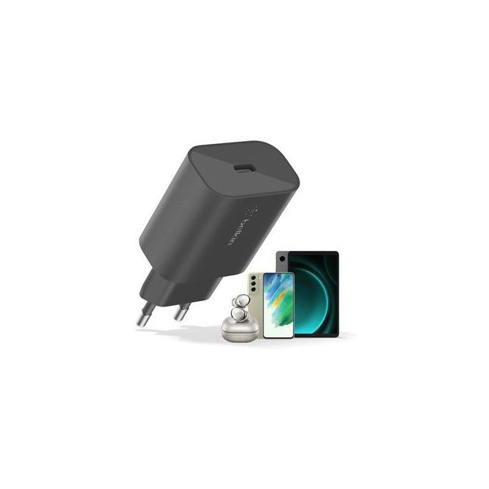 Chargeur secteur - BELKIN - USB-C - 25 W - PD PPS - Noir