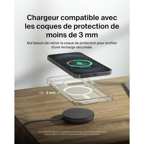 Pad de recharge - BELKIN - USB-C - 15 W - Noir