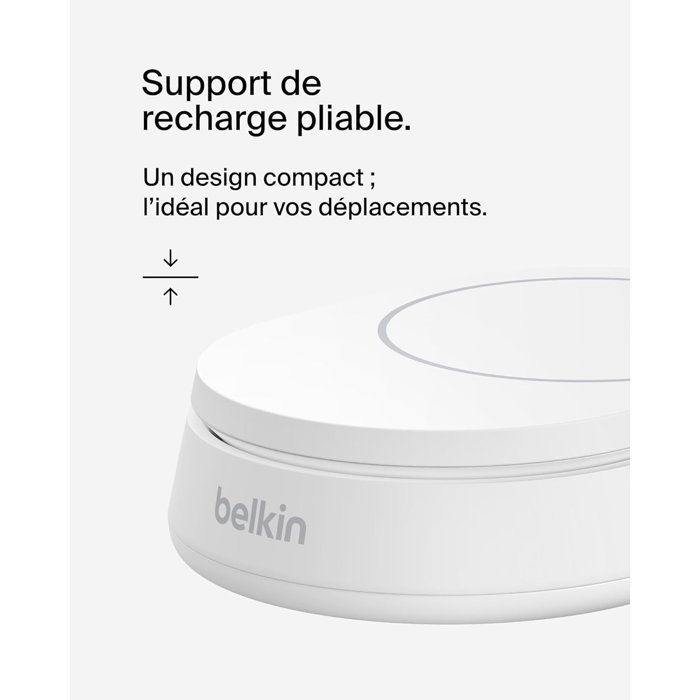 Support de charge magnétique - BELKIN - Qi2 - 15W - Blanc