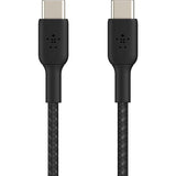 Câble tressé - BELKIN - USB-C vers USB-C - 0,15 m - Noir