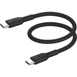 Câble tressé - BELKIN - USB-C vers USB-C - 0,15 m - Noir