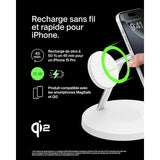 Station de recharge - BELKIN - Qi1 - 3-en-1 - 15 W - Blanc
