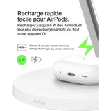 Station de recharge - BELKIN - Qi1 - 3-en-1 - 15 W - Blanc