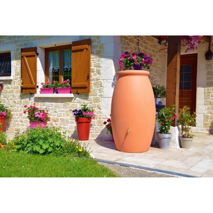 Récupérateur d'eau Jarre rotomoulé - BELLI - 1000 L - Terre cuite