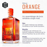 BELLEVOYE Orange - Whisky Triple Malt - Whisky Français Bellevoye - 40 % Alcool - Origine : 100 % France - 70 cl