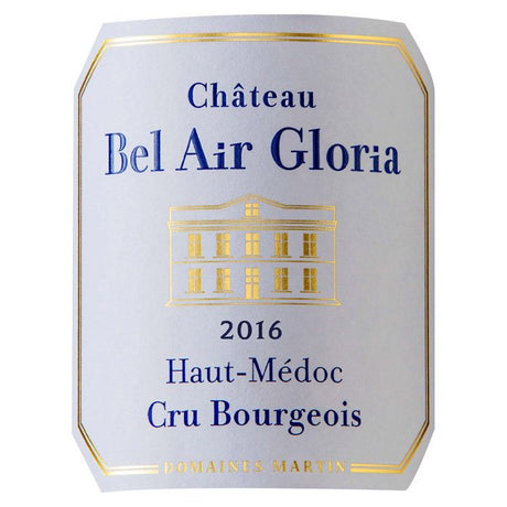 Château Bel Air Gloria 2016 Haut Médoc Cru Bourgeois- Vin rouge de Bordeaux