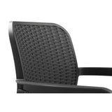 Lot de 6 fauteuils de jardin - Allibert by KETER - BELLA - En résine - Coloris : gris graphite - Empilable