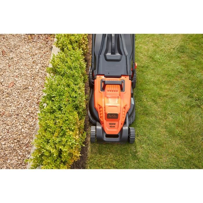 Tondeuse électrique filaire - BLACK+DECKER - BEMW481BH-QS - 1800W - 42cm de coupe