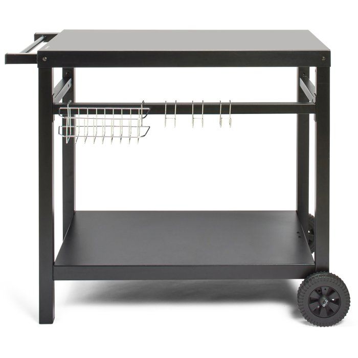 Desserte pour plancha - LIVOO - GS130 - Plateau 85 x 50 cm - Convient pour les planchas 2, 3 ou 4 brûleurs - Finition métal