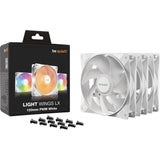 BE QUIET! - Light Wings LX - Ventilateur Boîtier - BL122 - 120 mm - PWM Triple - White - Pack