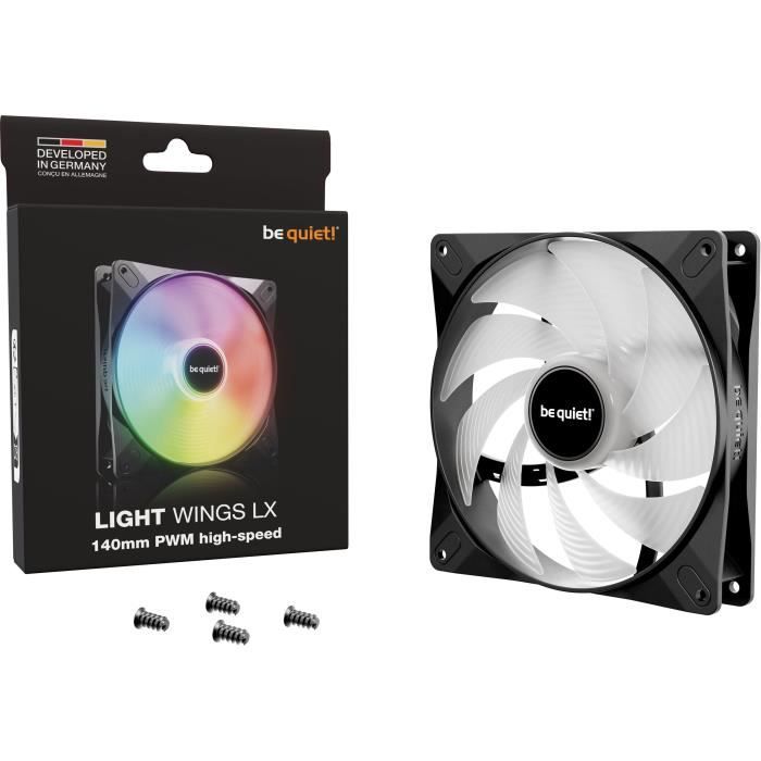 BE QUIET! - Light Wings LX - Ventilateur Boîtier - BL129 - 140 mm - PWM high - Speed