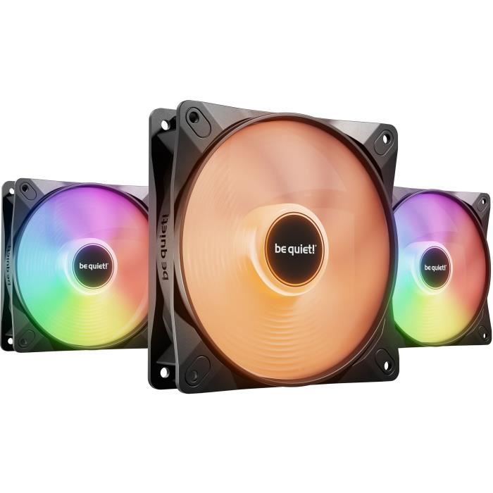 BE QUIET! - Light Wings LX - Ventilateur Boîtier - BL124 - 120 mm - PWM high - Speed Triple - Pack