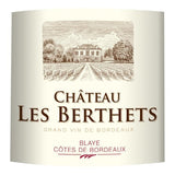 Château Les Berthets 2023 Blaye Côtes de Bordeaux - Vin rouge de Bordeaux