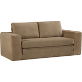 Canapé compressé convertible - 3 places - BERTILLE - Tissu Camel - 200 x 98 x 90 cm