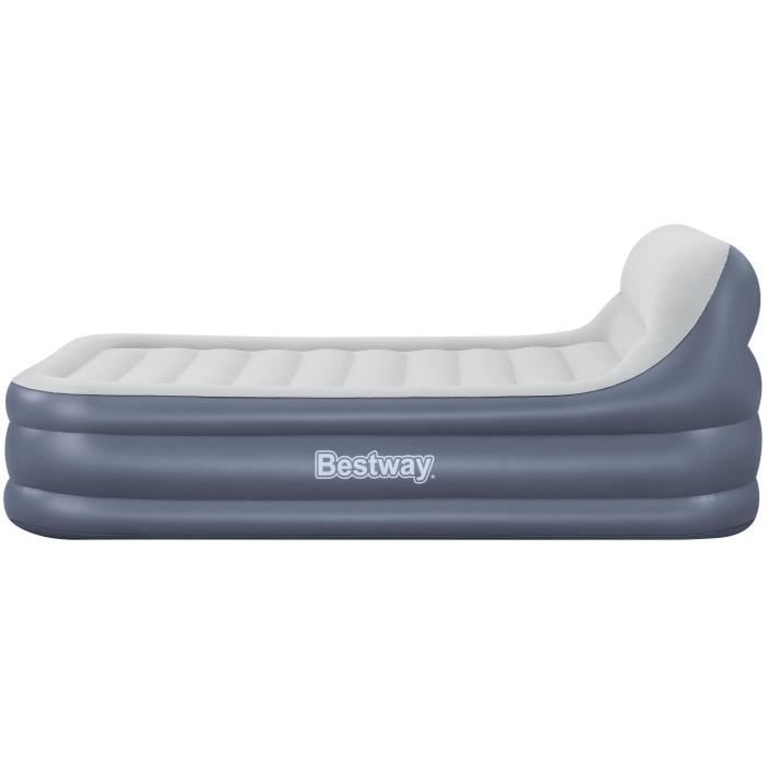 Lit gonflable - BESTWAY - 67923 - Tritech SleekFlow - 2 places, 226 x 152 x 84 cm, tete de lit, pompe intégrée