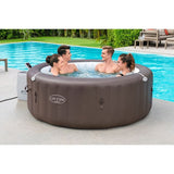 Spa gonflable BESTWAY - Lay-Z-Spa Dominica - 140 airjets - 196 x 71 cm - 4 a 6 places - Rond (couverture, cartouche, 4 appuie-tete)