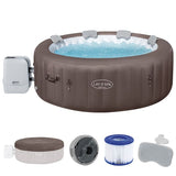 Spa gonflable BESTWAY - Lay-Z-Spa Dominica - 140 airjets - 196 x 71 cm - 4 a 6 places - Rond (couverture, cartouche, 4 appuie-tete)