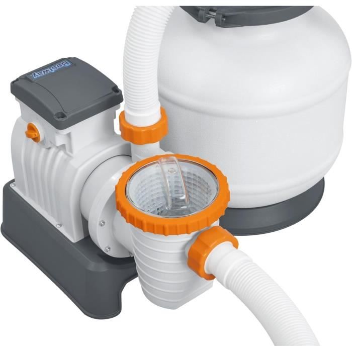 Filtre a sable - Bestway - 8 327 L/h - Avec préfiltre - Pour piscines de 1 100 a 54 500 L