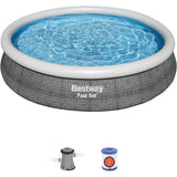 Kit Piscine hors sol autoportante BESTWAY - Fast Setô - 366x76cm - Ronde (LivrÈe avec une pompe et cartouche de filtration)
