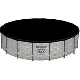 Kit Piscine hors sol tubulaire BESTWAY Steel Pro Max - 549 x 122 cm - Ronde (Avec pompe de filtration, une échelle et une bâche)