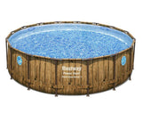 Kit Piscine hors sol tubulaire BESTWAY - Power Steelô - 488 x 122 cm - Ronde (filtre a cartouche, b‚che, Èchelle)