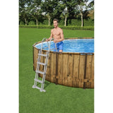 Kit Piscine hors sol tubulaire BESTWAY - Power Steelô - 488 x 122 cm - Ronde (filtre a cartouche, b‚che, Èchelle)