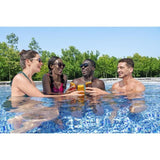 Kit Piscine hors sol tubulaire BESTWAY - Power Steelô - 488 x 305 x 107 cm - Ovale - (Filtre a sable, b‚che, Èchelle)