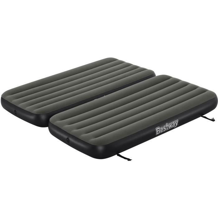 Lit 3 en 1 - BESTWAY - Airbed Tritech Connect and Rest - Lits jumeaux, lit surélevé, lit king size - 188 x 99 x 25 cm - 150 kg