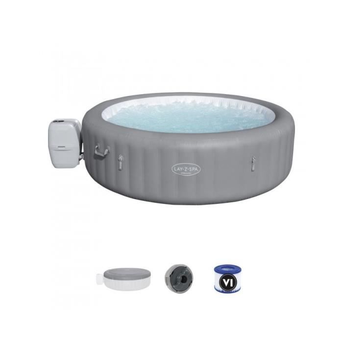 Spa gonflable BESTWAY - Lay-Z-Spa Grenada - 236 x 71 cm - 6 a 8 places - Rond (LivrÈ avec couverture, cartouche et diffuseur)