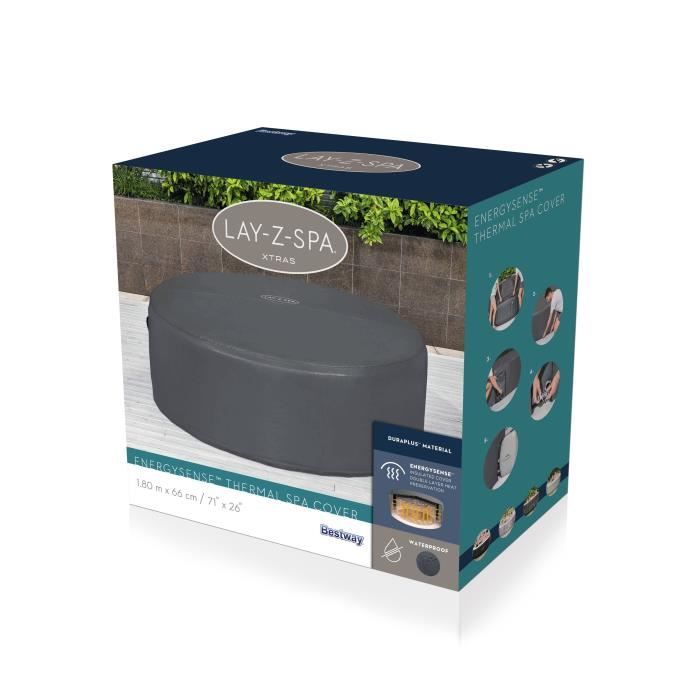 BESTWAY - Couverture thermique EnergySense™ pour spa rond 1,80m x 66cm - Waterproof