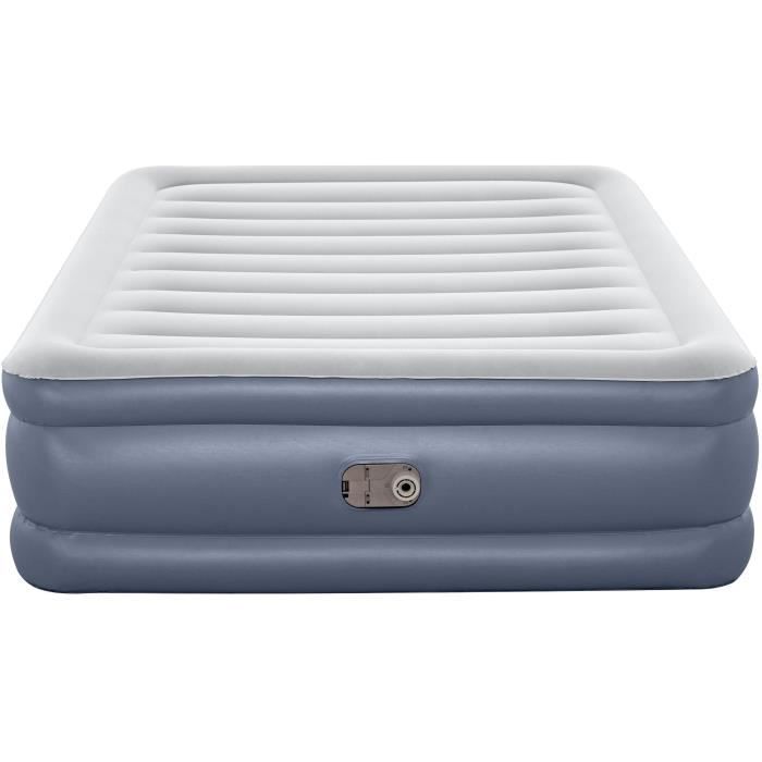 Lit gonflable - BESTWAY - 6713I - Tritech™ - 2 places, 203 x 152 x 51 cm, pompe électrique intégrée, cadre de lit