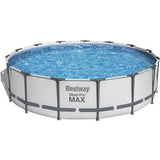 Kit Piscine hors sol tubulaire BESTWAY Steel Pro Maxô- 457 x 107 cm - Ronde (Avec pompe de filtration, Èchelle + b‚che)