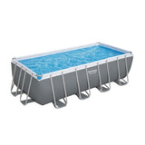 Kit Piscine hors sol tubulaire BESTWAY - Power Steelô - 488 x 244 x 122 cm - Rectangulaire (filtre a sable, b‚che, Èchelle)