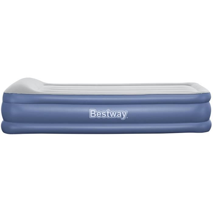 Lit gonflable - BESTWAY - 67628 - 1 place - 191 x 97 x 46 cm, pompe électrique intégrée, cadre de lit